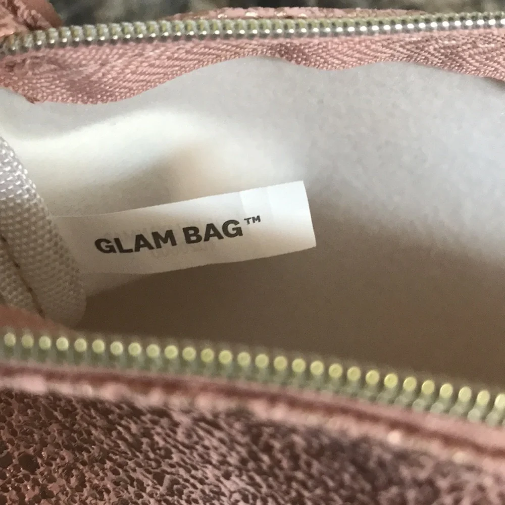 Ipsy Glam Zippered Cosmetic Make Up Pouch for Travel Textured Pink